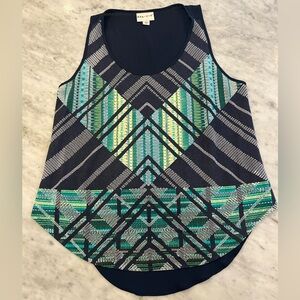 Ava & Viv Multicolor Geometric Blouse